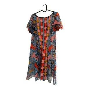 Eva Franco Transparent Colorful Lace Dress